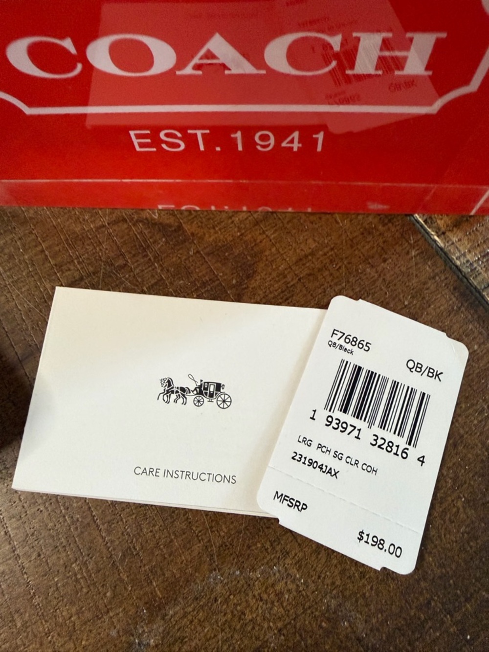 Coach Rainbow Horse and Carriage Large Pouch (NWT) - Picture 10 of 11